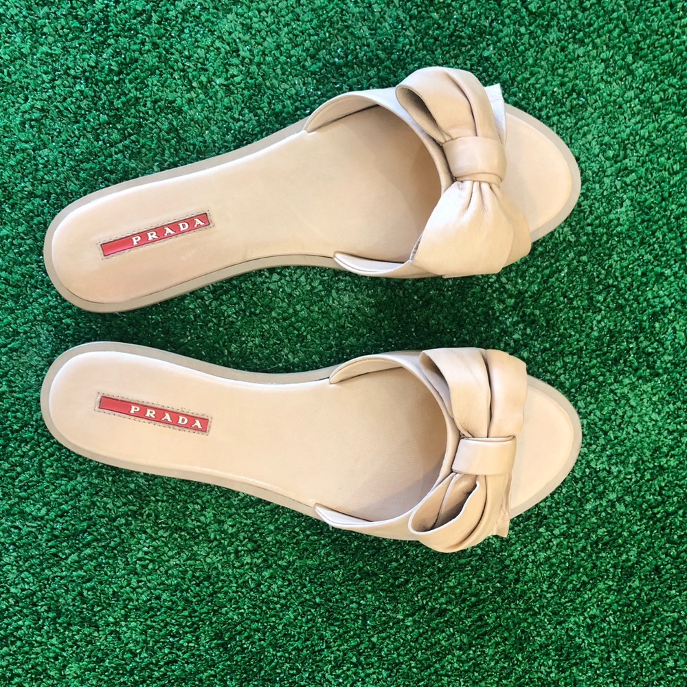 Prada bow sandals